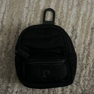 Pink mini backpack keychain